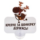 Табличка на присоске «Крепче за шоферку держись» - Фото 1