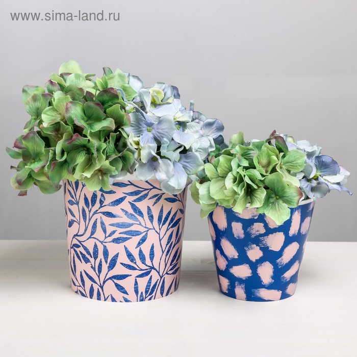 Набор кашпо для цветов 2 в 1 «Вдохновение», 0.8 и 1.6 л, 11×12 и 14×14 см - Фото 1