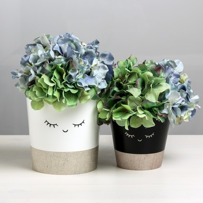 Набор кашпо для цветов 2 в 1 «Мордочки», 0,8 и 1,6 л, 11 х 12 и 14 х 14 см