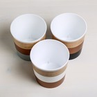 Набор кашпо для цветов 3 в 1 «Полоски», 1,6 л, 14 х 14 см - фото 49806870