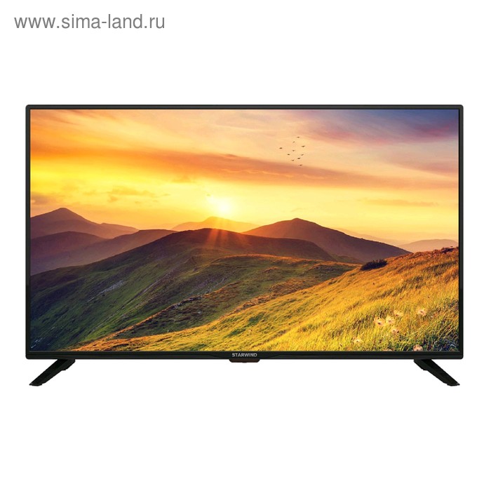 Телевизор Starwind SW-LED43SA300, 43", 1080p, DVB-T2/C/S2, 3xHDMI, 2xUSB, SmartTV, чёрный - Фото 1