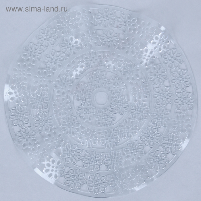 Коврик в раковину "Букет ромашек" 29х29 см, прозрачный - Фото 1