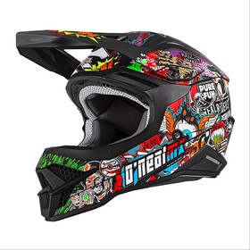 Шлем кроссовый 3SERIES CRANK 2.0, глянец, красный, зелёный, M Ош