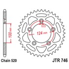 Звезда ведомая, JT 746.39, цепь 520, 39 зубьев - Фото 2