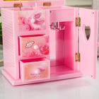 Шкатулка музыкальная "Розовый шкафчик с сюрпризами" 18х18х12 см - Фото 4