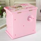 Музыкальная шкатулка «Розовый шкафчик с сюрпризами», пластик, 18×18×12 см - Фото 6