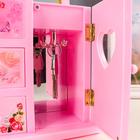 Музыкальная шкатулка «Шкафчик модницы», пластик, 18×18×12 см - Фото 2
