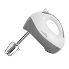 УЦЕНКА Миксер LuazON LMR-06, 200 Вт, 5 скор., венчик и крюки для теста, режим "Турбо", бело-серый 5005284