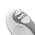 УЦЕНКА Миксер LuazON LMR-06, 200 Вт, 5 скор., венчик и крюки для теста, режим "Турбо", бело-серый 5005284