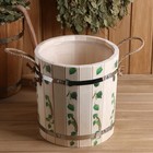 Запарник из липы, 9 л,  пластиковая вставка, ручка-веревка (Рисунок  7), УФ-печать - фото 38917927