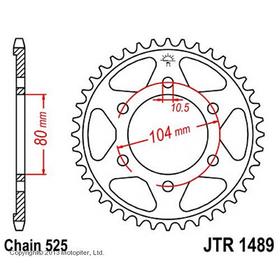 Звезда ведомая, JT 1489.44, цепь 525, 44 зубья