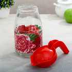 Кувшин «Пионы», стеклянный, 1.5 л, с крышкой - фото 24233334