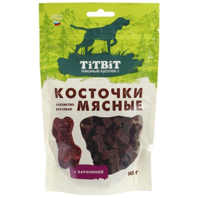 Лакомство из баранины Titbit «Косточки мясные» для собак, 145 г