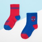 Набор носков "Человек-Паук" 2 пары, красный/синий, 14-16 см - фото 8987653
