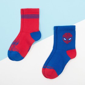 Набор носков "Человек-Паук" 2 пары, красный/синий, 16-18 см