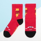 Набор носков "Тачки" 2 пары, красный, 14-16 см - Фото 2