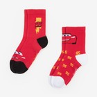Набор носков "Тачки" 2 пары, красный, 14-16 см - Фото 5