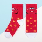 Набор носков "Тачки" 2 пары, красный, 18-20 см - Фото 3