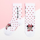 Набор носков "Minnie", Минни Маус 2 пары, цвет красный/белый, 16-18 см - Фото 2