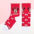 Набор носков "Minnie", Минни Маус 2 пары, цвет красный/белый, 16-18 см - Фото 3