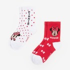 Набор носков "Minnie", Минни Маус 2 пары, цвет красный/белый, 16-18 см - Фото 5