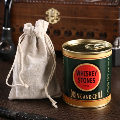Камни для виски Drink and chill, в консервной банке, 9 шт.