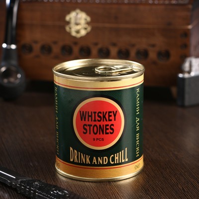 Камни для виски Drink and chill, в консервной банке, 9 шт.