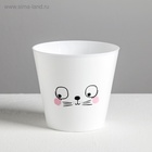 Кашпо для цветов «Мордочка», 800 мл, d=11 см, h=12 см, пластиковое (2 шт) - фото 809296832