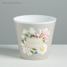 Кашпо для цветов Love, 800 мл, d=11 см, h=12 см, пластиковое (2 шт) - фото 809296850