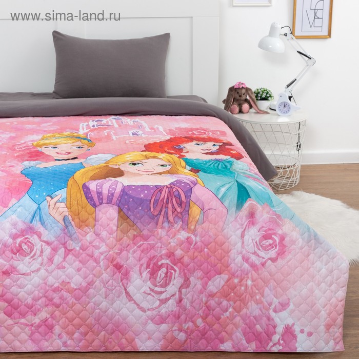 Покрывало детское «Принцессы» 1.5 сп, 145×210 см, микрофибра - Фото 1