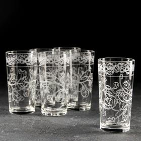 Набор стаканов «Флора», 230 мл, с гравировкой, 6 шт