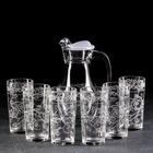 Набор питьевой с гравировкой «Флора», 7 предметов: графин 1 л, стаканы 230 мл, 6 шт - фото 318322410