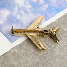 Брошь «Самолёт» на взлёт, цвет радужно-золотистый в чернёном золоте - Фото 2