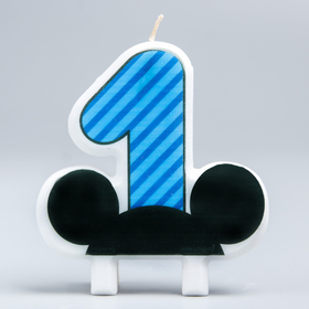 Свеча для торта "Цифра 1", Микки Маус