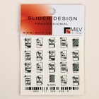 Слайдер-дизайн для ногтей «Live, love» 3D, цвет чёрный - Фото 2