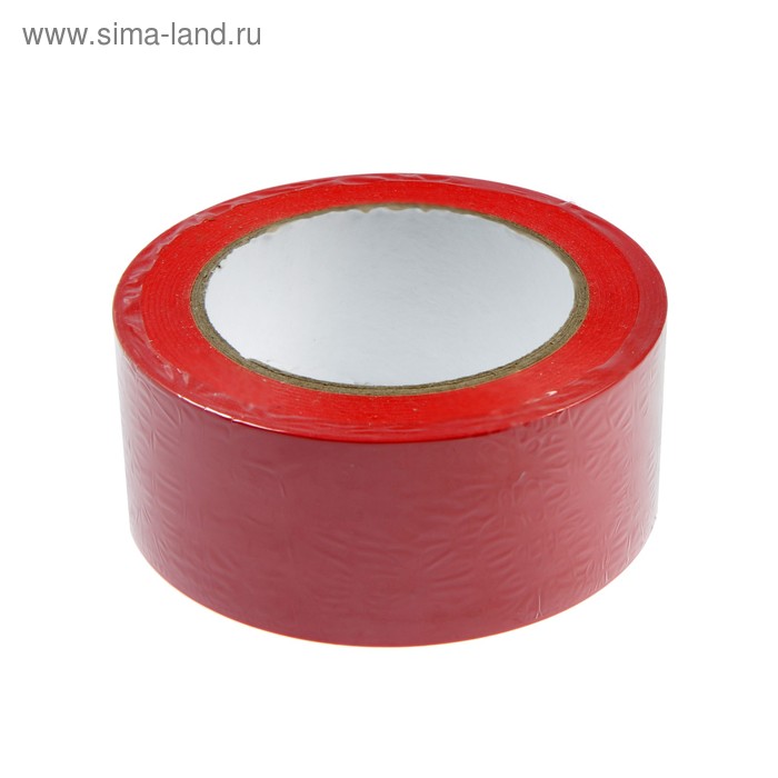 Лента разметочная ТУНДРА, клейкая, красная, 150 мкм, 48 мм х 33 м - Фото 1