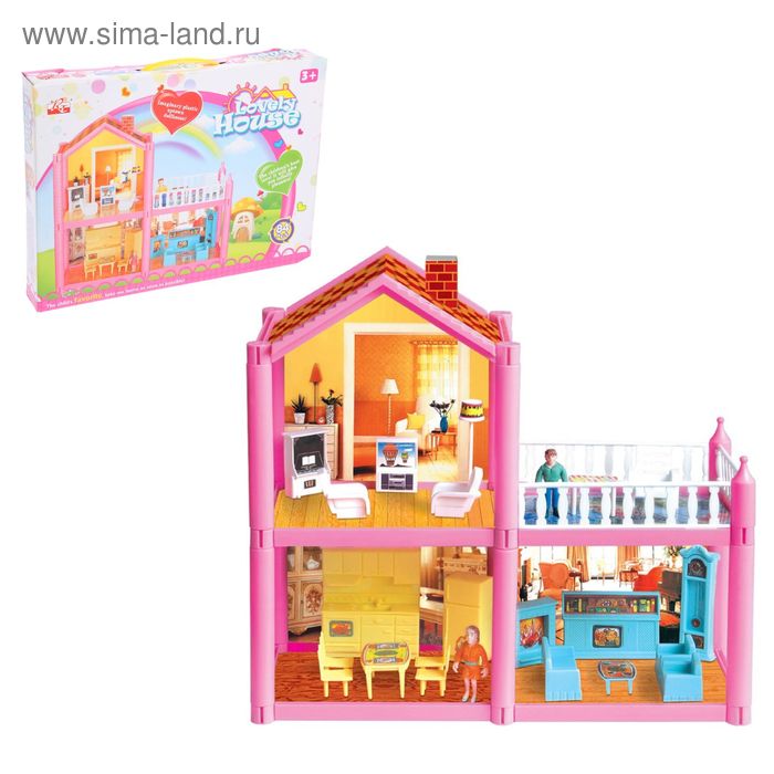 Дом для куклы, двухэтажный, с аксессуарами, уценка - Фото 1