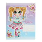 Тетрадь 12 листов в клетку «Девочка Сьюзан», обложка мелованный картон, выборочный УФ-лак, МИКС - Фото 5