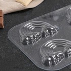 Форма для шоколада и конфет «Радуга», 4 ячейки, пластик, прозрачная - Фото 5