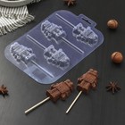 Форма для шоколада и конфет «Робот на палочке», цвет прозрачный - Фото 1