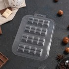 Форма для шоколада и конфет пластиковая «Батончик 2×4», цвет прозрачный - фото 4306208
