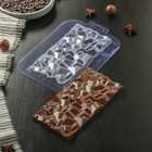 Форма для шоколада и конфет пластиковая «Плитка Сломанный кристалл», цвет прозрачный - фото 318322804