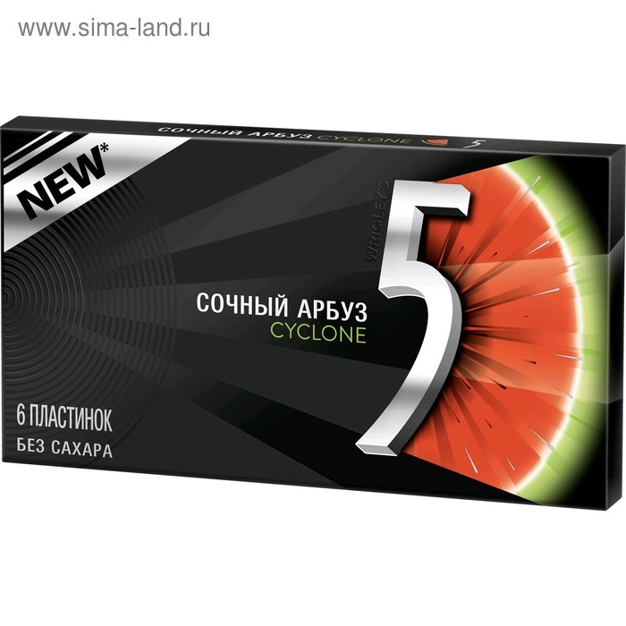 Жевательная резинка FIVE СОЧНЫЙ АРБУЗ, 15.6 г - Фото 1