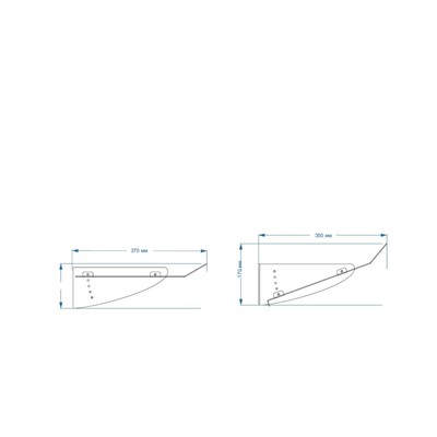 Экран для кондиционера из боковых креплений 1200×335, пластик 2 мм, В ЗАЩИТНОЙ ПЛЁНКЕ