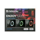 Портативная колонка Defender Enjoy S1000, 20 Вт, Bluetooth 4.2, 2000 мАч, подсветка, чёрная - Фото 12