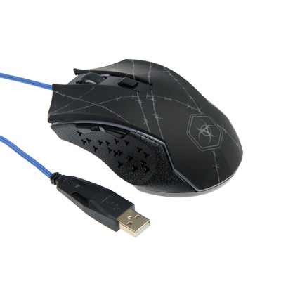 Мышь Defender Forced GM-020L, игровая, проводная, оптическая, 6 кнопок, 3200 dpi, чёрная