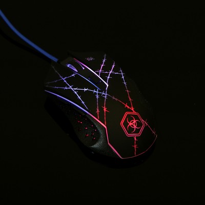 Мышь Defender Forced GM-020L, игровая, проводная, оптическая, 6 кнопок, 3200 dpi, чёрная