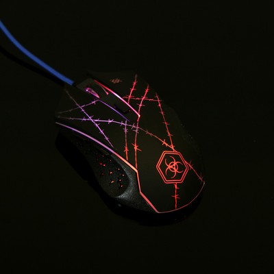 Мышь Defender Forced GM-020L, игровая, проводная, оптическая, 6 кнопок, 3200 dpi, чёрная
