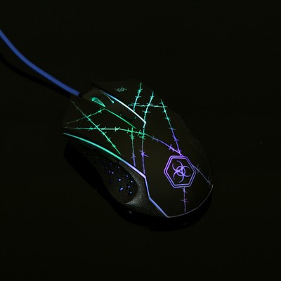 Мышь Defender Forced GM-020L, игровая, проводная, оптическая, 6 кнопок, 3200 dpi, чёрная