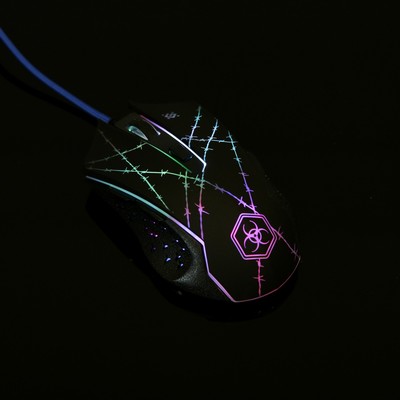 Мышь Defender Forced GM-020L, игровая, проводная, оптическая, 6 кнопок, 3200 dpi, чёрная